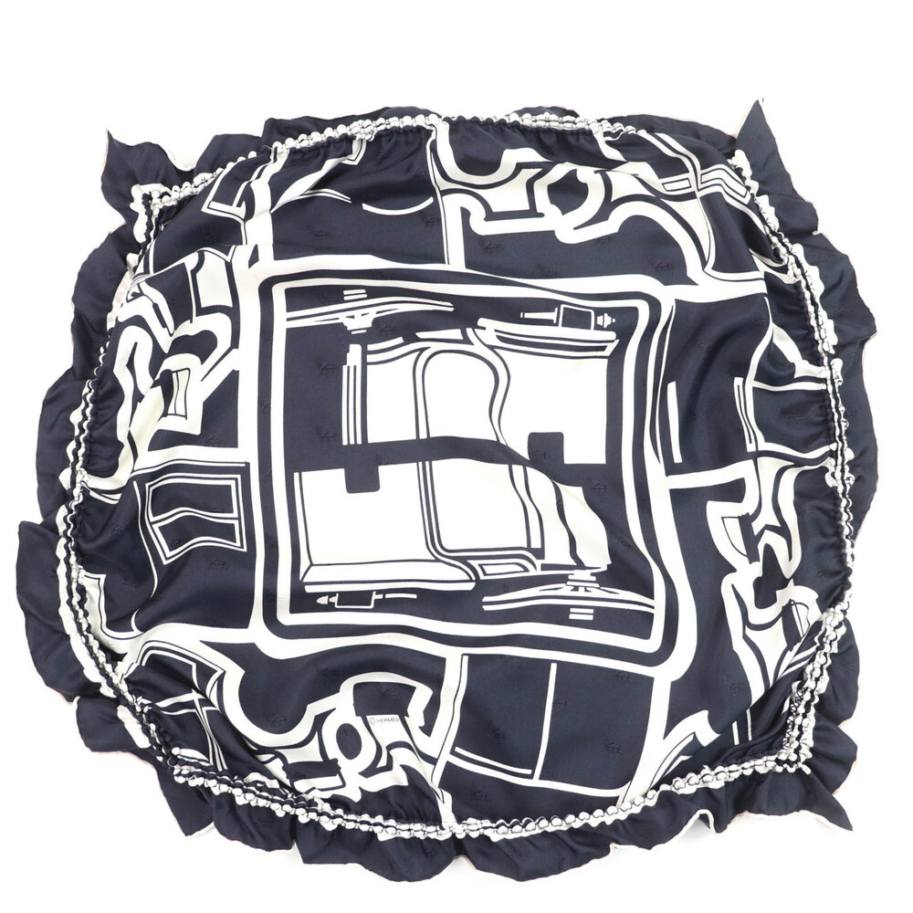 Hermes Authentic Blue Silk Scarf